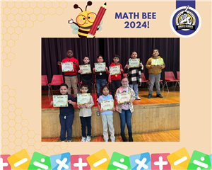 a group of children math bee